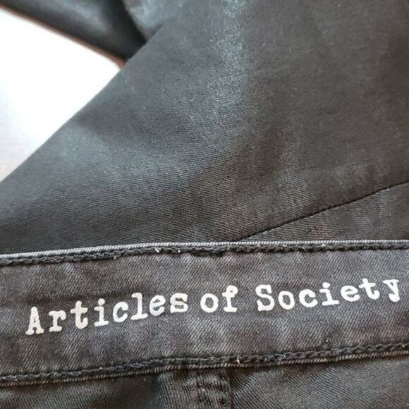 Articles of Society Halley High Rise Black Coated Jeans Size 26 - Picture 4 of 9
